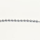 Ketting kralen zilverkleurig 4 mm (per 100 cm)