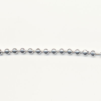Ketting kralen zilverkleurig 4 mm per 100 cm 