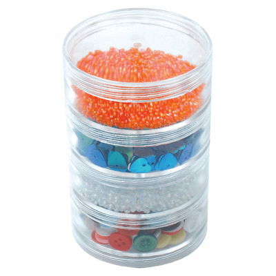 Opbergdoosjes rond transparant 4 lagen 70 a 25 mm excl. inhoud 