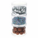 Opbergdoosjes rond transparant 3 lagen 70 a 45 mm (excl. inhoud)