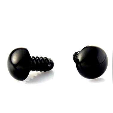 Ogen 12 mm zwart 5 paar 