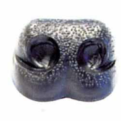 Neus 12 mm recht zwart 5 stuks 