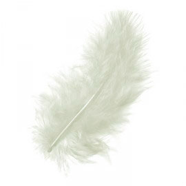 Veer 60 cm ca gebroken wit op=op 