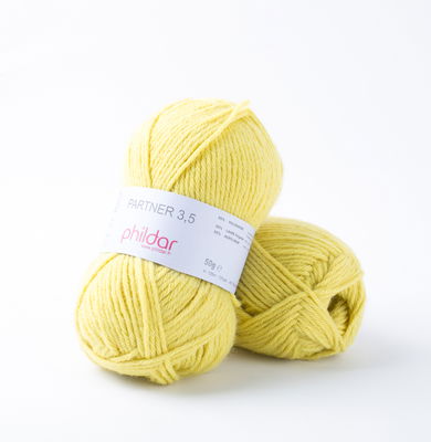 Phildar Phil Partner 3,5 Soufre 1111 - 208 op=op uit collectie 