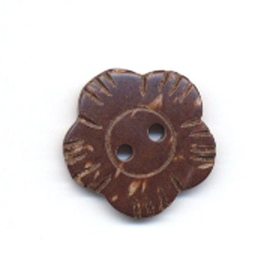 Knoop 14 mm houtlook bloem