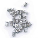 Kraal metal look 68701 rol met ribbel 3 mm (25 stuks)