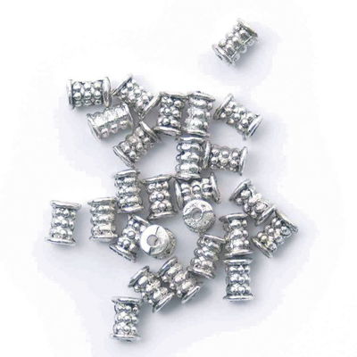 Kraal metal look 68701 rol met ribbel 3 mm 25 stuks 