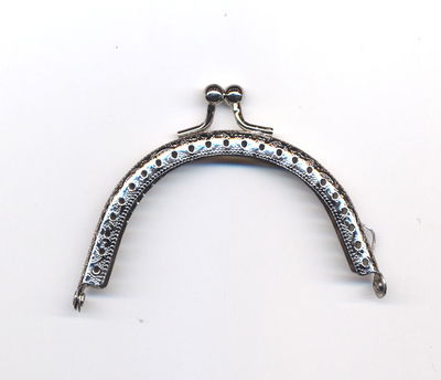 Portemonnee 10,5 cm rond zilver 99752-2