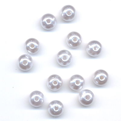 Glasparels 10 mm - parel wit 25 stuks 