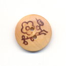 Knoop 20 mm licht hout met bloem - 2537 (op=op)