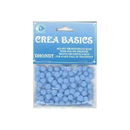 Pompon 6-7 mm blauw licht (ca 100 stuks)