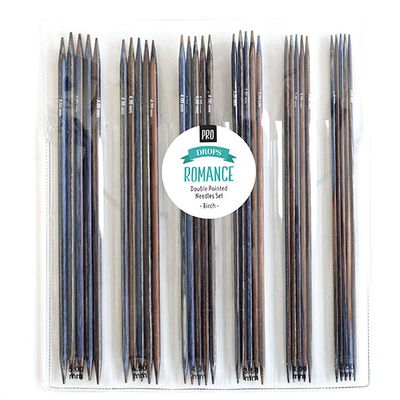 DROPS Pro Romance Breinaalden zonder knop 2,5 - 5 mm berkenhout