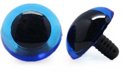 Ogen 15 mm blauw 2 paar 