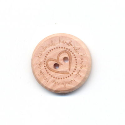 Knoop 20 mm licht hout - handmade