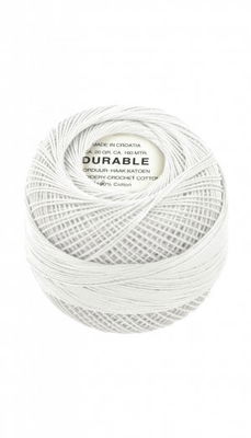 Durable borduur en haakkatoen 1000 wit op=op uit collectie 