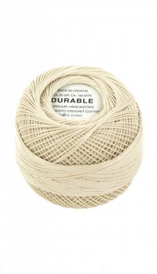 Durable borduur en haakkatoen 1020 ecru op=op uit collectie 