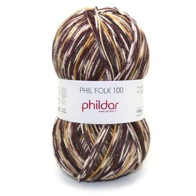 Phildar Phil folk 100 - 1004 Moka op=op 
