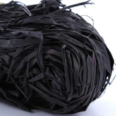Raffia zwart 50 gram 