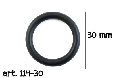 Ring plastic rond 30 mm - zwart