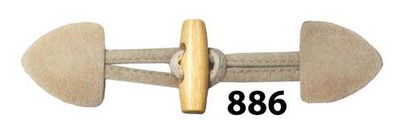 Knoop 40 mm houtje touwtje licht hout - 886 beige op=op 