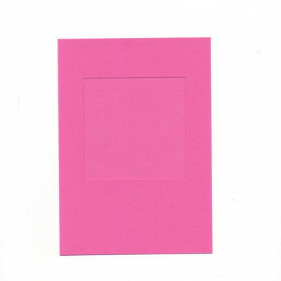 Kaart met enveloppe passe partout vierkant 5 stuks - roze