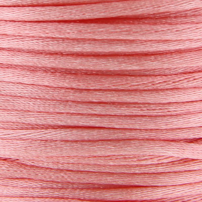 Satijnkoord 3 mm 032 zalm roze - Kumihimo 5 mtr 