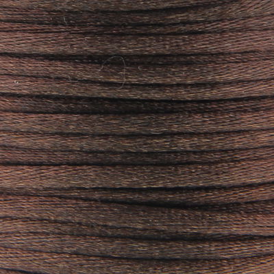 Satijnkoord 3 mm 003 cacao bruin - Kumihimo 5 mtr 