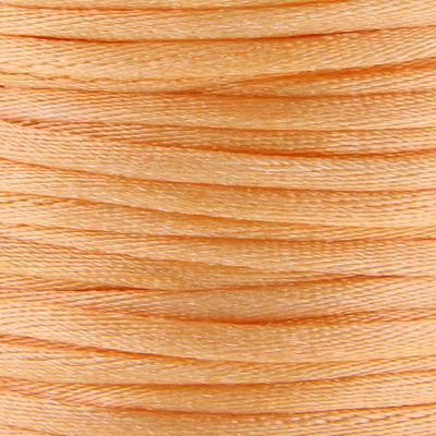 Satijnkoord 3 mm 016 zalm oranje - Kumihimo 5 mtr 