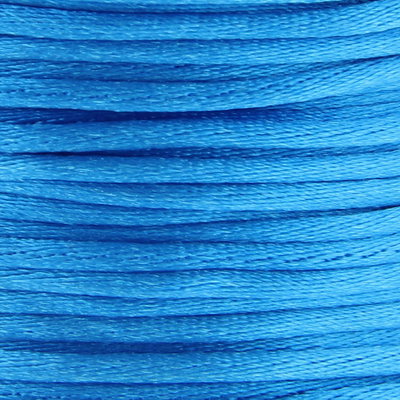 Satijnkoord 3 mm 009 blauw - Kumihimo 5 mtr 