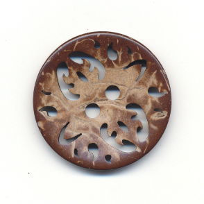 Knoop 34 mm kokos geperforeerd op=op 