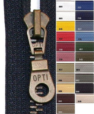 Rits deelbaar 40 cm - metal donker rood