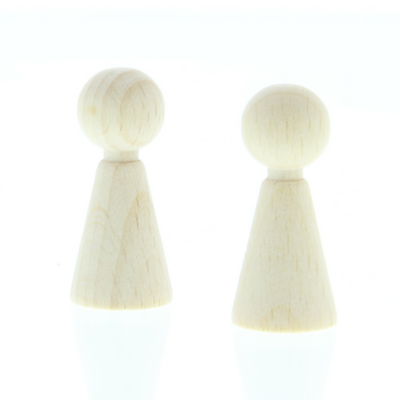 Pop-kegel hout 3 cm 25 stuks 