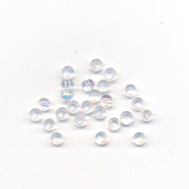 Kraal 4 mm - doorzichtig olie 25 stuks op=op 