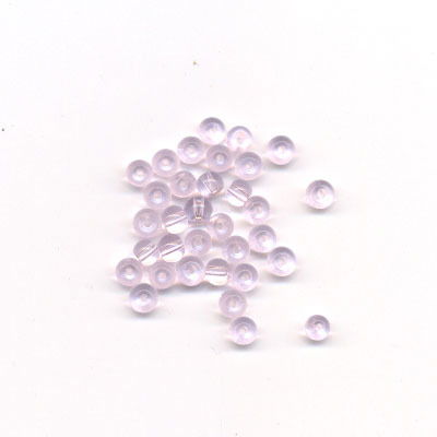 Kraal 4 mm 03 - doorzichtig licht roze 45408 op=op 
