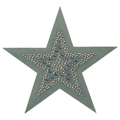 applicatie ster 10130 027 licht leger groen 14 cm 