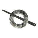 Sluiting met speld rond 70 mm - grijs