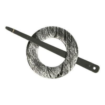 Sluiting met speld rond 70 mm - grijs