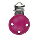 Clip voor speen hout - pink (1 stuk)