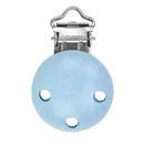 Clip voor speen hout - licht blauw (1 stuk)