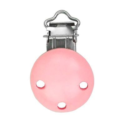 Clip voor speen hout - licht roze 749 1 stuk 