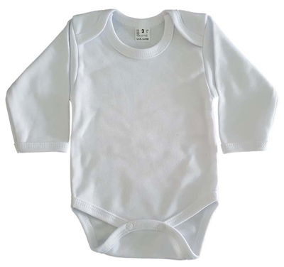 Romper lange mouw maat 74 - 9 mnd wit op=op 