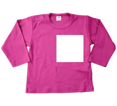 Shirt lange mouw maat 104-110 wit op=op 