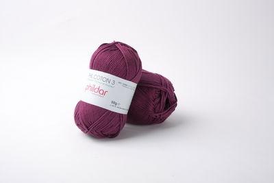 Phildar Phil coton 3 Prune 1420 - 95 op=op 