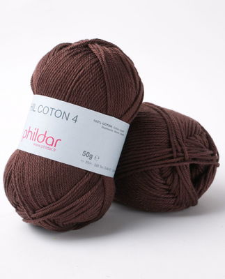 Phildar Phil Coton 4 Marron op=op 