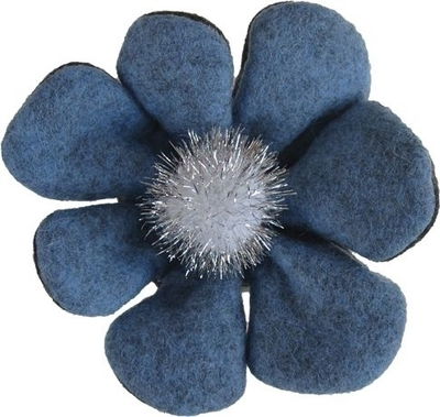 Viltpakket bloem blauw op=op 