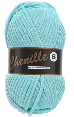 Lammy Yarns Chenille 6 - 047 aqua blauw