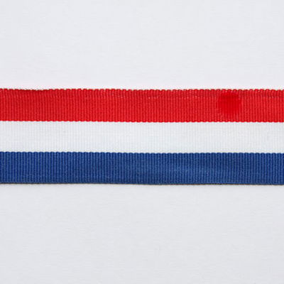 Lint 100 mm streep rood wit blauw per meter 
