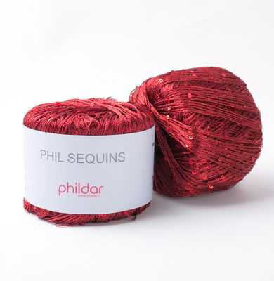 Phildar Phil Sequins Bordeaux op=op 