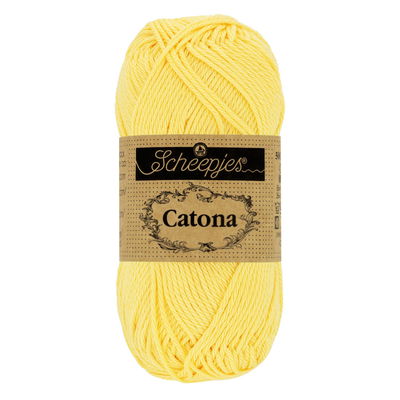 Scheepjes Catona 522 primrose 50 gram - zacht citroen geel