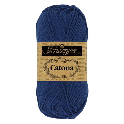 Scheepjes Catona 527 50 gram - donker kobalt blauw